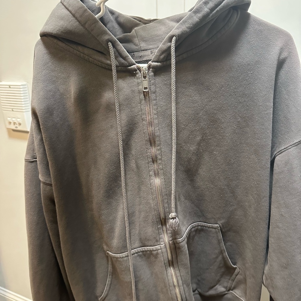 Brandy Melville Grey Zip Up